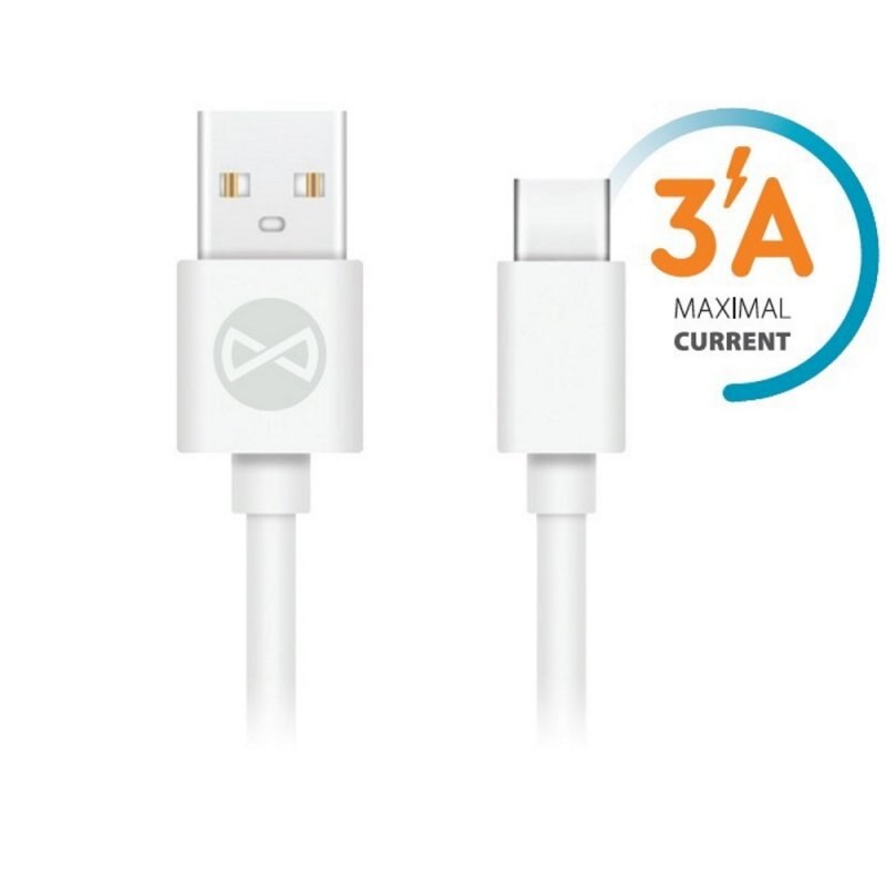 Set cabluri USB-USB C, Forever, 1,0 m, 3A, Alb - eMAG.ro