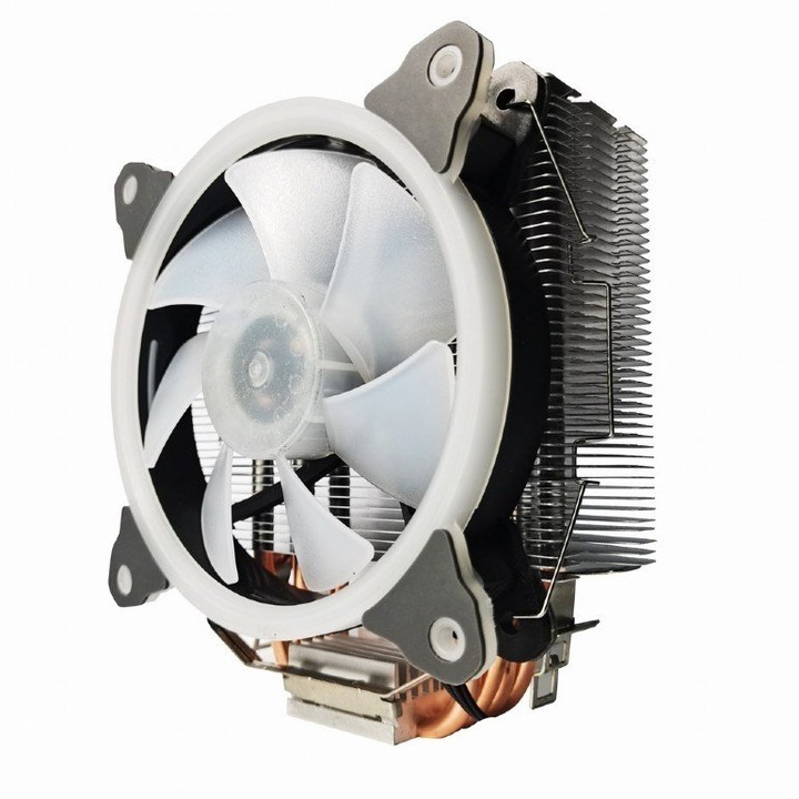 Cooler Gembird CPU-HURACAN-ARGB-X130 computer cooling system Processor Air cooler 12 cm Black, White