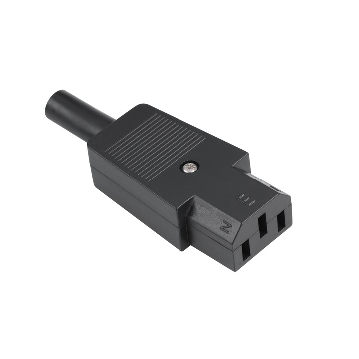Conector alimentare calculator, AC, 3 pini, Negru