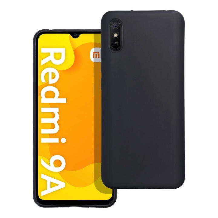 Калъф за телефон, за XIAOMI Redmi 9A / 9AT, TPU, черен