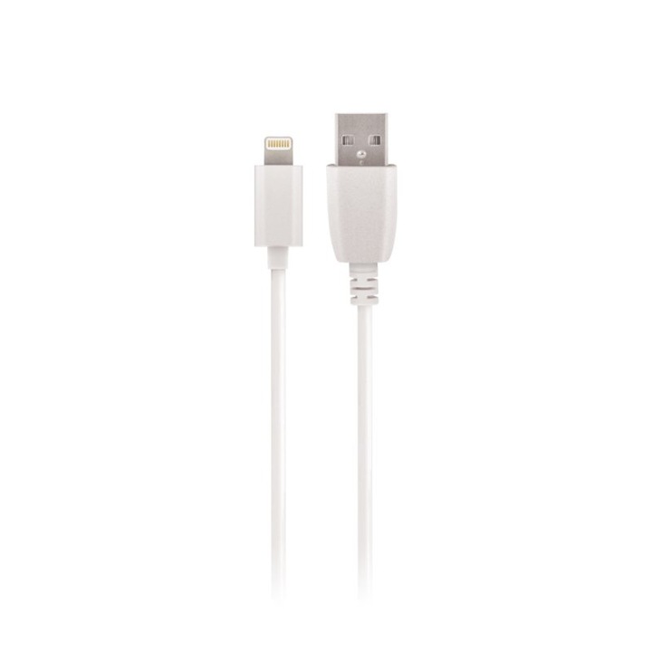 Adatkábel: MaxLife - USB / Lightning fehér adatkábel 0,5m, 2A