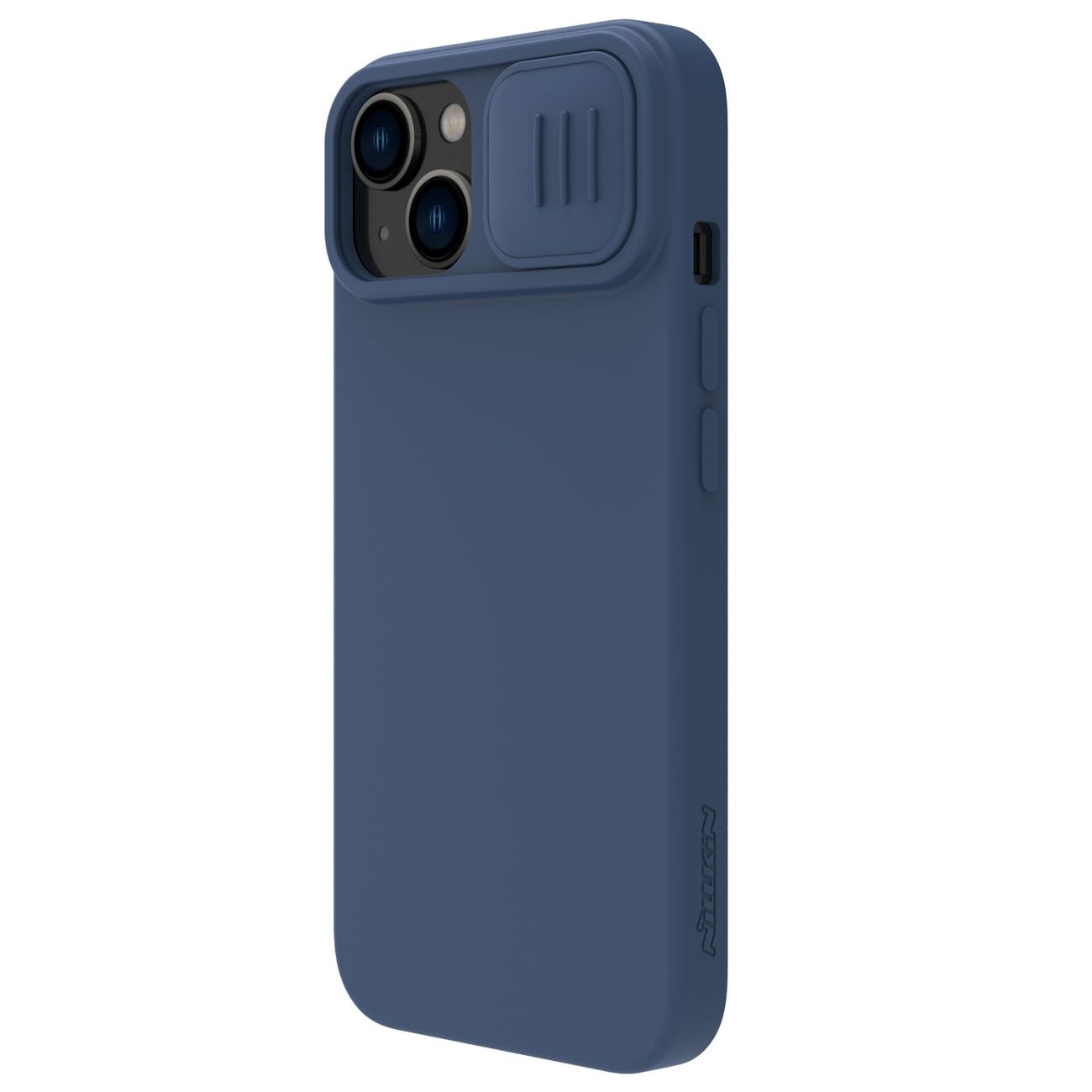 Husa, Nillkin CamShield Silky, Silicon, Husa pentru camera, iPhone 14 Plus, Albastru