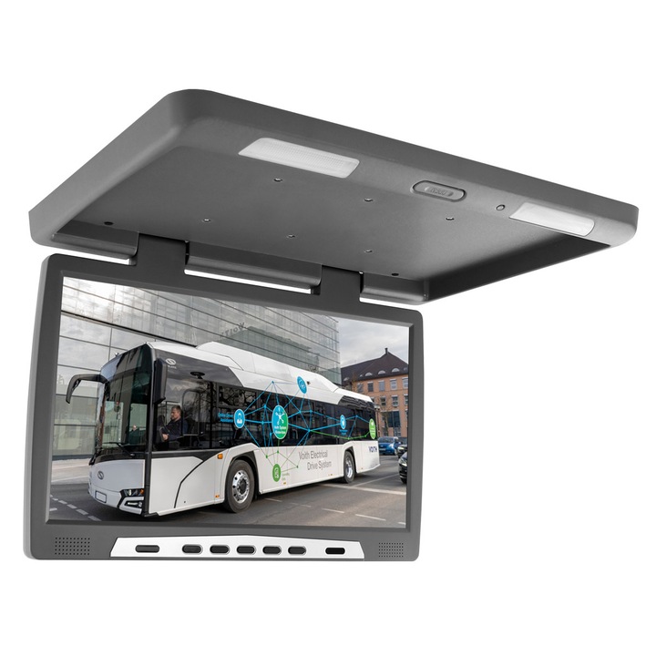 Монитор за таван за кола, LED, 22 инча, USB, FM, BT, Wi-Fi, Сив