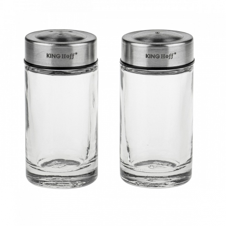 Set sare si piper, sticla, 8,7x4,5x9,5cm, KINGHOFF KH-1642
