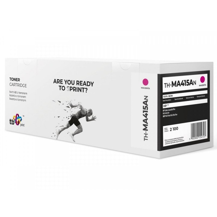 Tonerkazetta lézernyomtatóhoz, TB Print, TH-MA415AN, Kompatibilis a HP Color LJ Pro M454dw/MFP M479fdn, Magenta