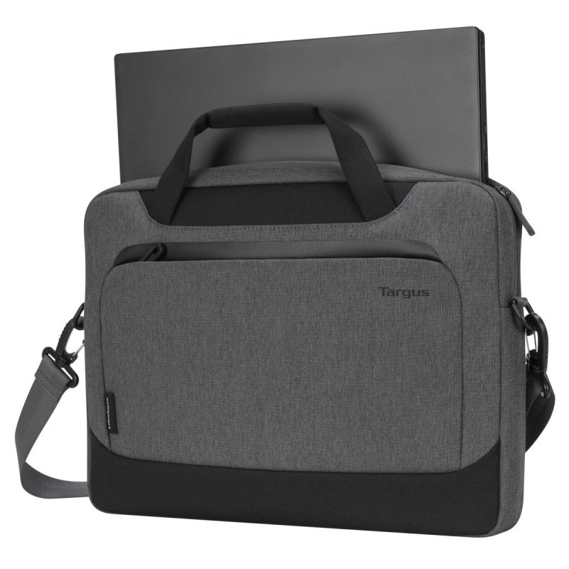 Geanta laptop, Targus, materiale reciclate, 15.6 inch, 42 x 4.5 x 35 cm, gri/negru