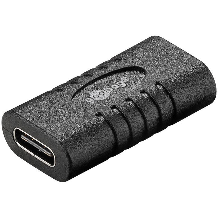 Adaptor USB-C la USB-C, Goobay, Negru