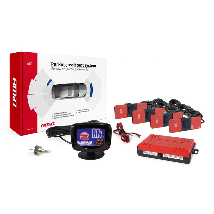 Set senzori parcare marsarier LED-GRAF 4 senzori interni, 16.5mm, Negru