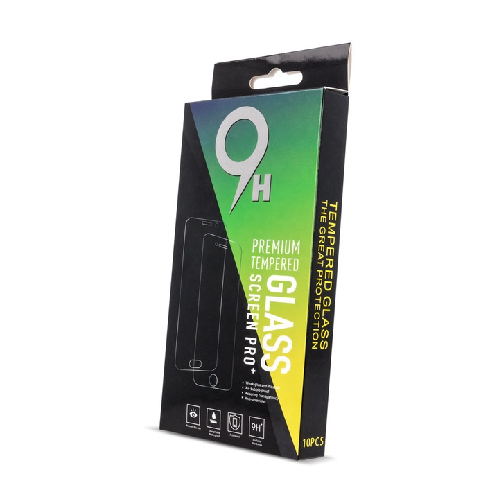 iPhone 13 Pro Max / 14 Plus kompatibilis tempered glass, üvegfólia, előlapi, edzett, 10db/csomag