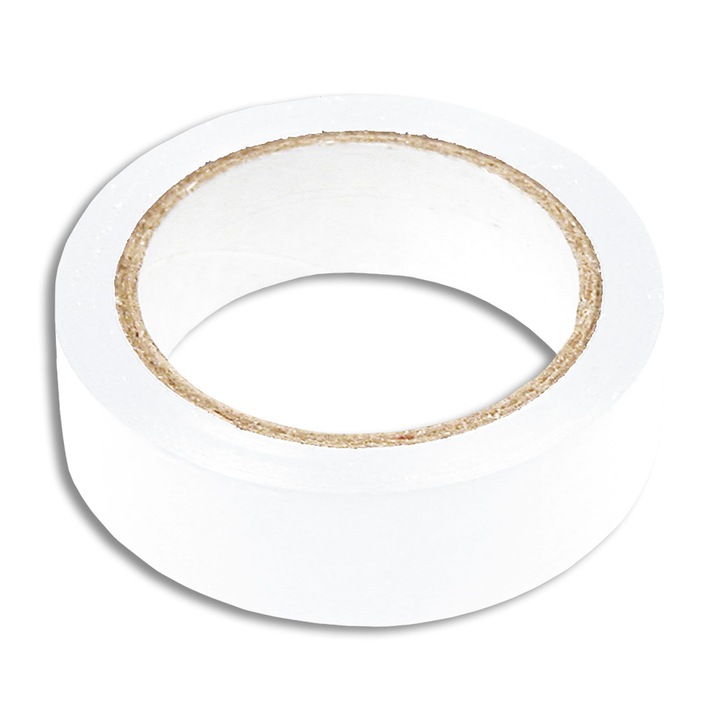 Banda izolatoare 10 m x 19 mm, alba