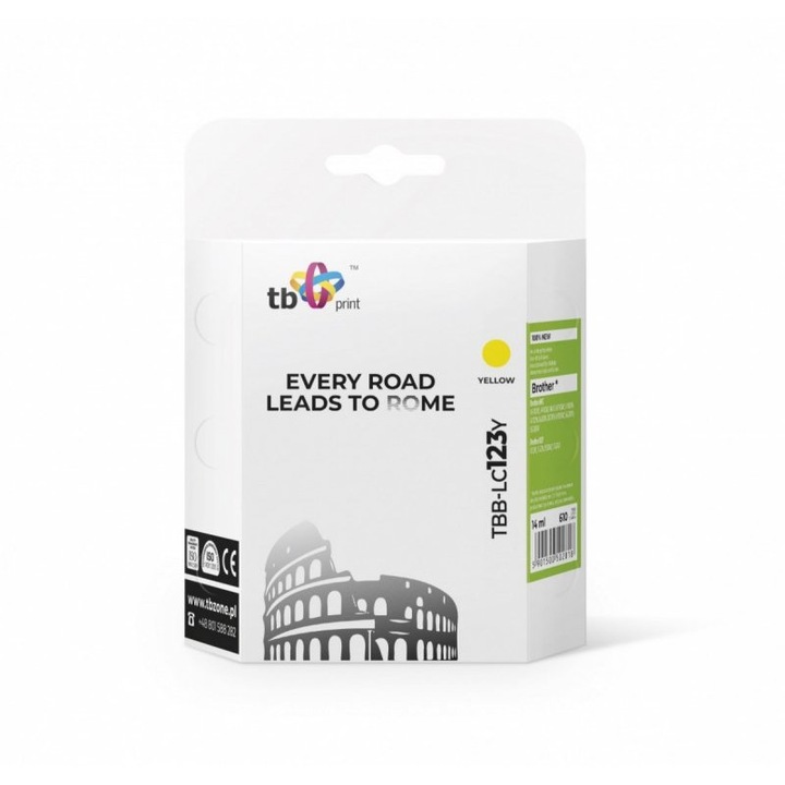 Patron tintatartalék, TB Print, Sárga