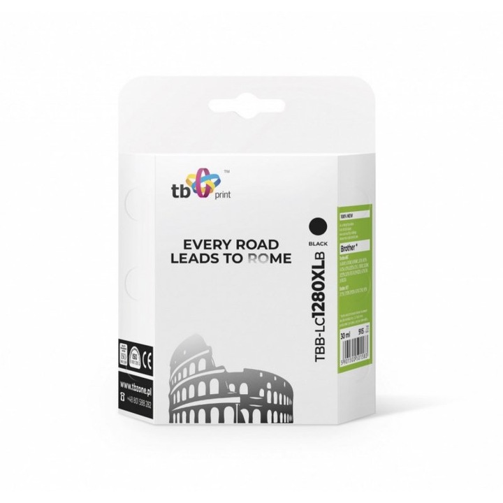 Tintapatron Brother, TB nyomtatóhoz, fekete
