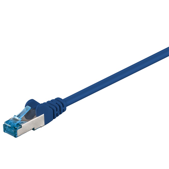 Cablu LAN Patchcord CAT 6A S/FTP albastru 10m