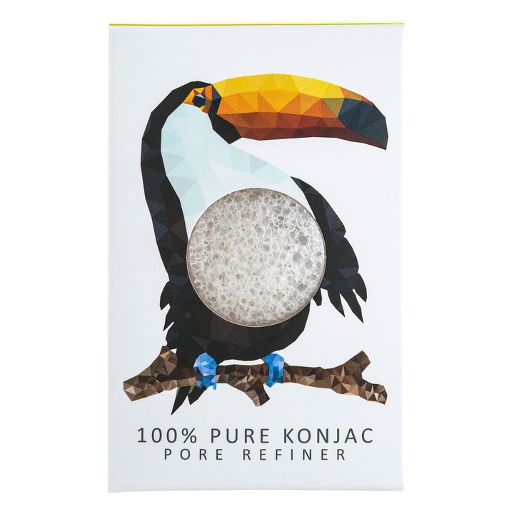 Arctisztító szivacs Konjac Rainforest Toucan Kicsi szivacs