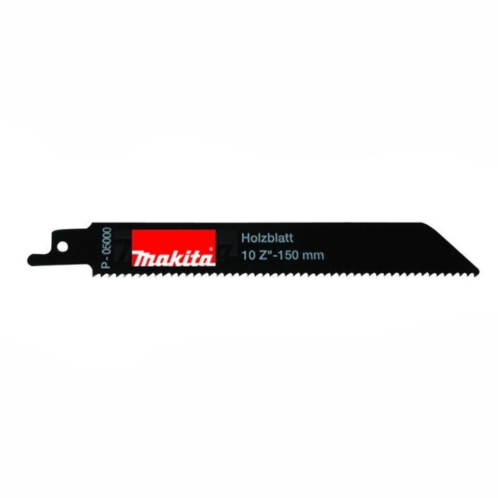Set 5 Panze de fierastrau, Makita, HSS, Pentru lemn / PAL / Gips-Carton, 150 mm, Negru