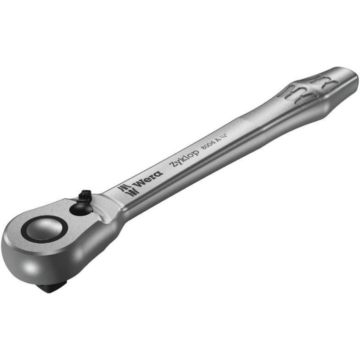 Cheie cu clichet, Wera, Metal, 1/4", 72 dinti, 141 mm, Argintiu