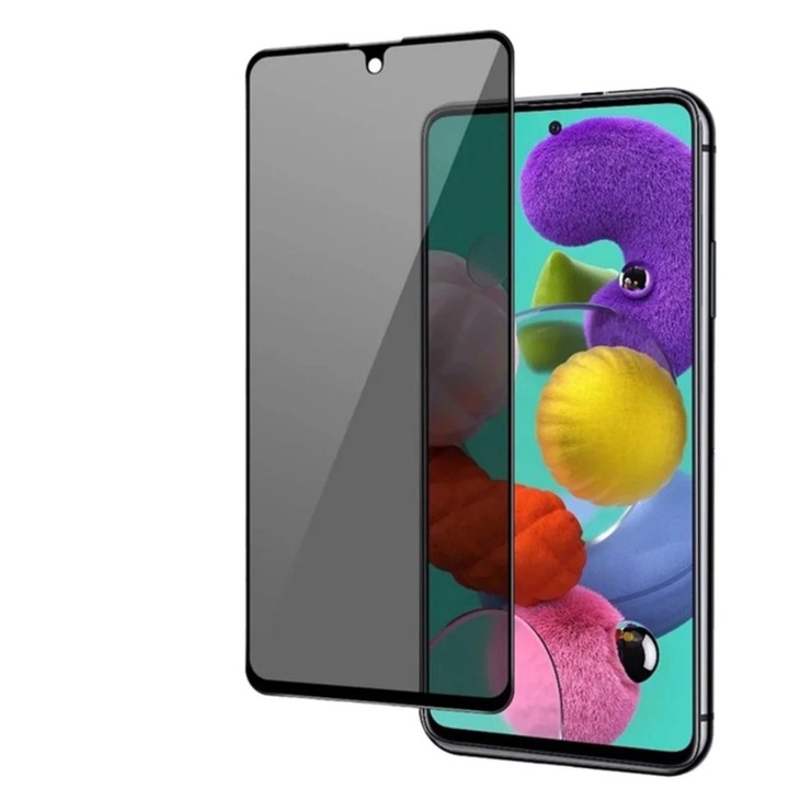 Folie Privacy compatibil cu Samsung Galaxy S20 FE, Calitate profesionala ROHS, Full Cover Black