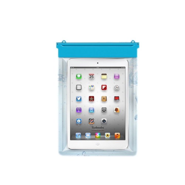 Husa Impermeabila subacvatica transparenta Zoe, pentru Mini Tableta 7 Inch, 135 X 210 mm, tip IP68, ABS, PVC, Rezistenta la apa