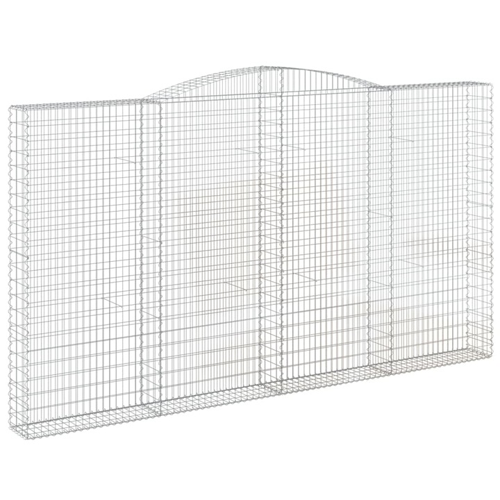 Set cosuri gabion arcuite vidaXL, 9 buc, 400x30x220/240cm, fier galvanizat 71.05 kg 3146951