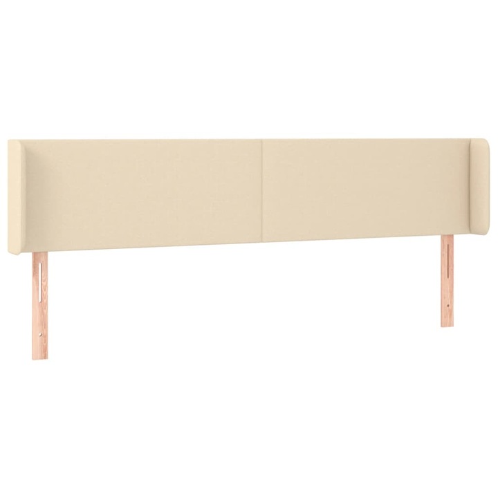 Tablie pat cu banda LED VidaXL, Inaltime reglabila, 203x16x78/88 cm, Poliester/Lemn, Bej