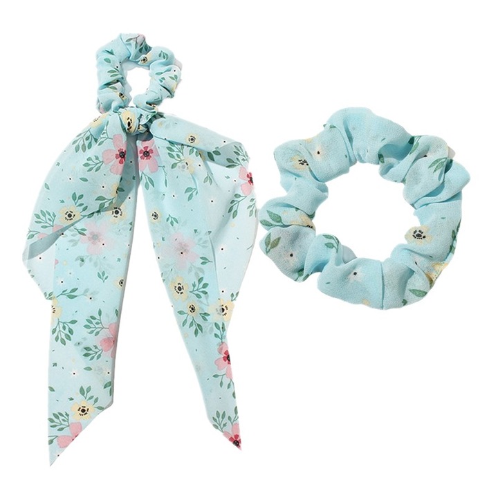 Еластични ленти за глава, сладки шапки с щампа, 2 бр, сини