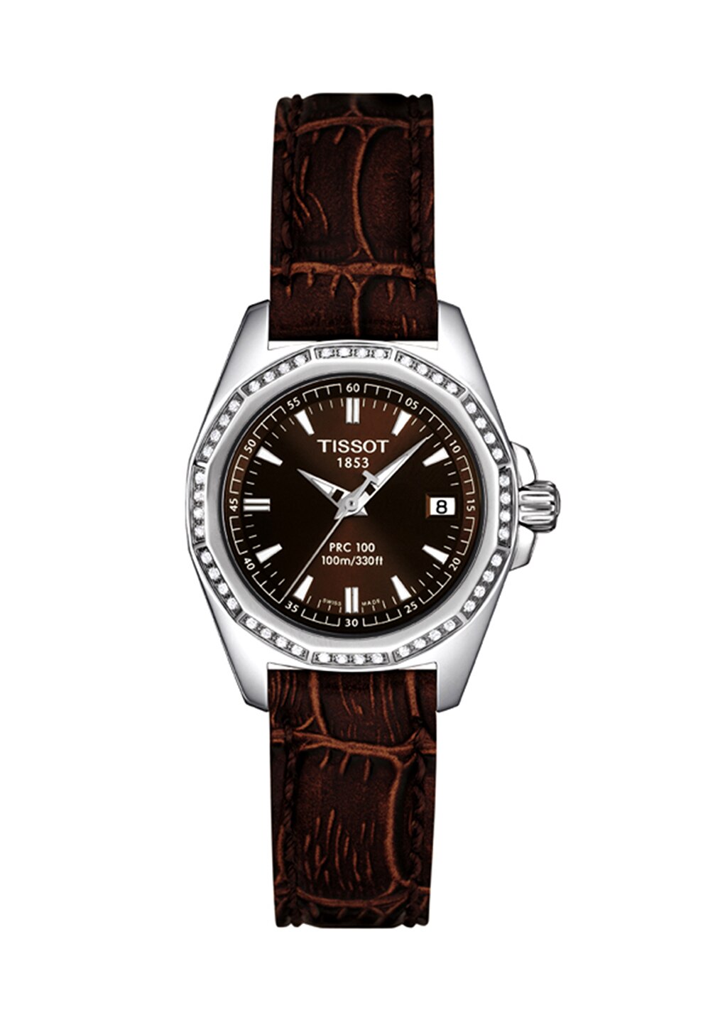 Tissot, Ceas cu o curea de piele, Maro