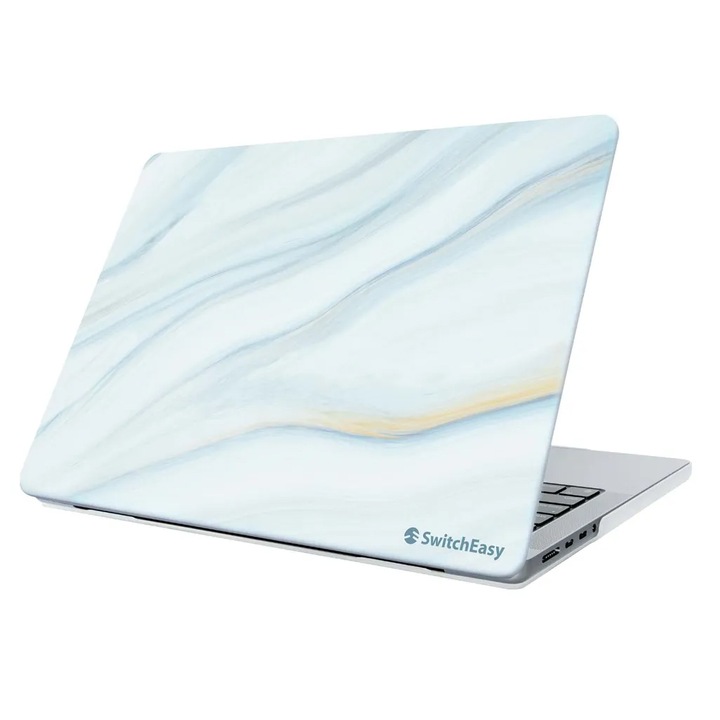 Калъф SwitchEasy Marble Hard Shell за MacBook Pro 14" 2021 г., бял