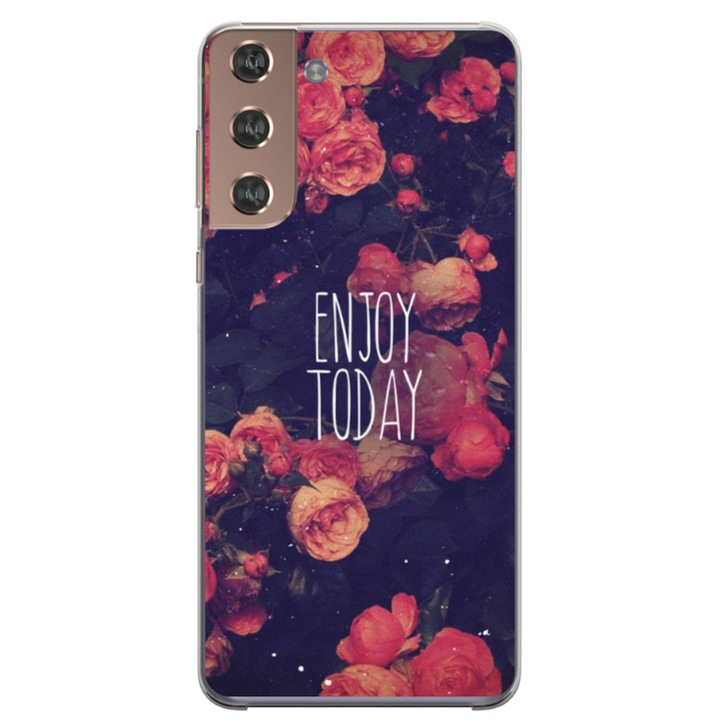 Husa personalizata HQPrint pentru Samsung Galaxy S22 Plus, model Enjoy Today, multicolor, S1D1M0037