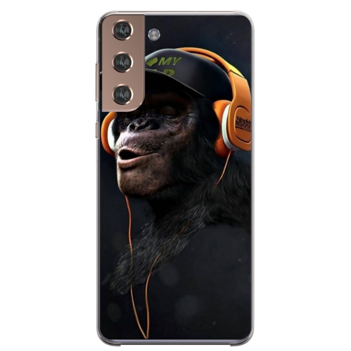Husa personalizata HQPrint pentru Samsung Galaxy S22, model Monkey, multicolor, S1D1M0319