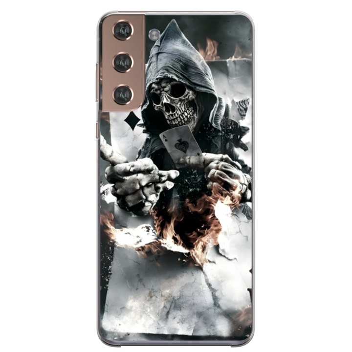 Husa personalizata pentru Samsung Galaxy S22 Plus, model Skeleton Cards, S1D1M0301, TSS