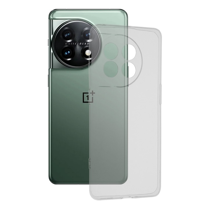 Защитен калъф за OnePlus 11, Techsuit Clear Silicone, Transparent