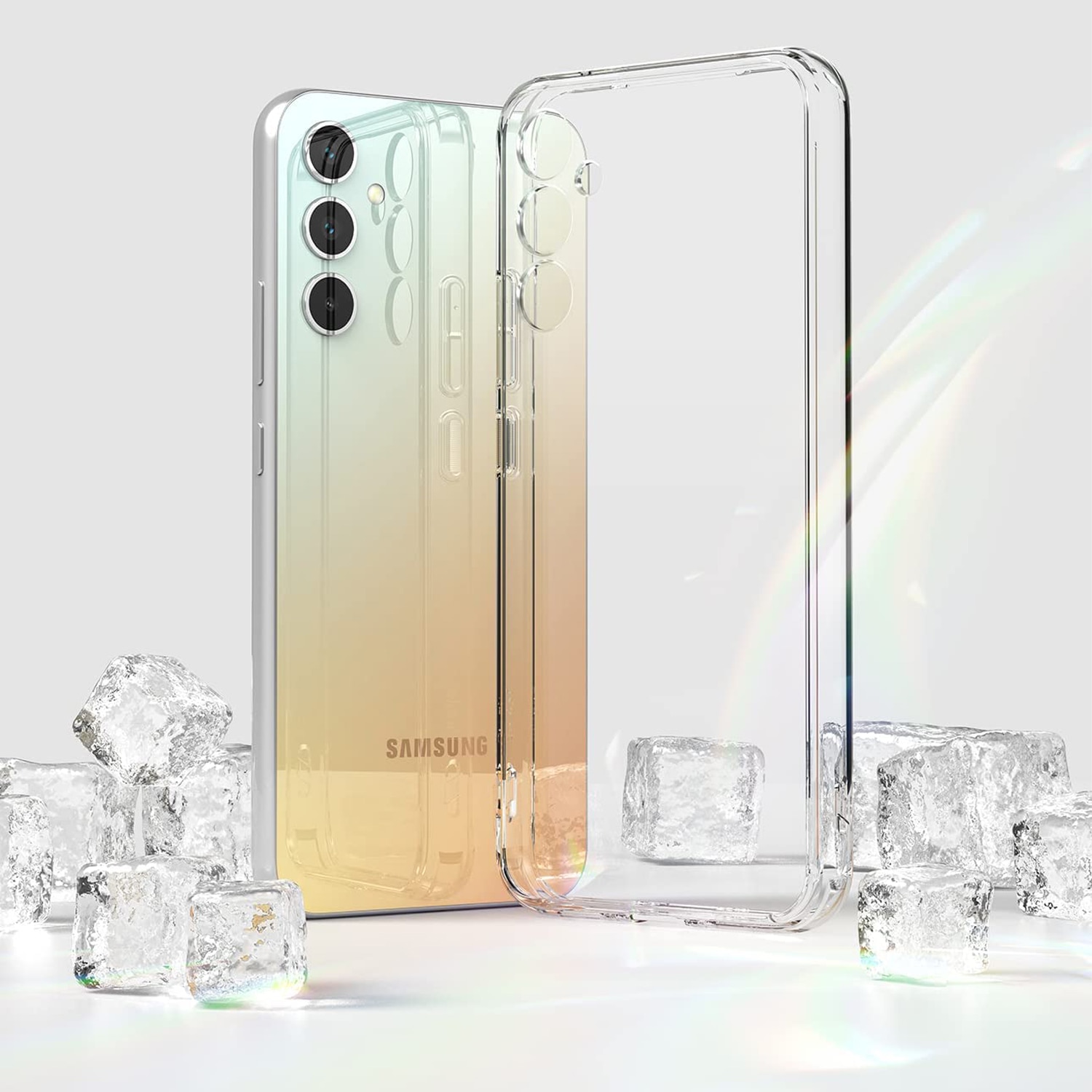 Husa pentru Samsung A55 5G Daden® transparenta, Camera Protection, TPU Anti Soc, Ultra Slim