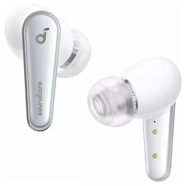 Anker SoundCore Liberty 4 Vezeték nélküli fülhallgató, ACAA 3.0, Hi-Res Premium Sound, Spatial Audio, Pulzusmérő, Fehér