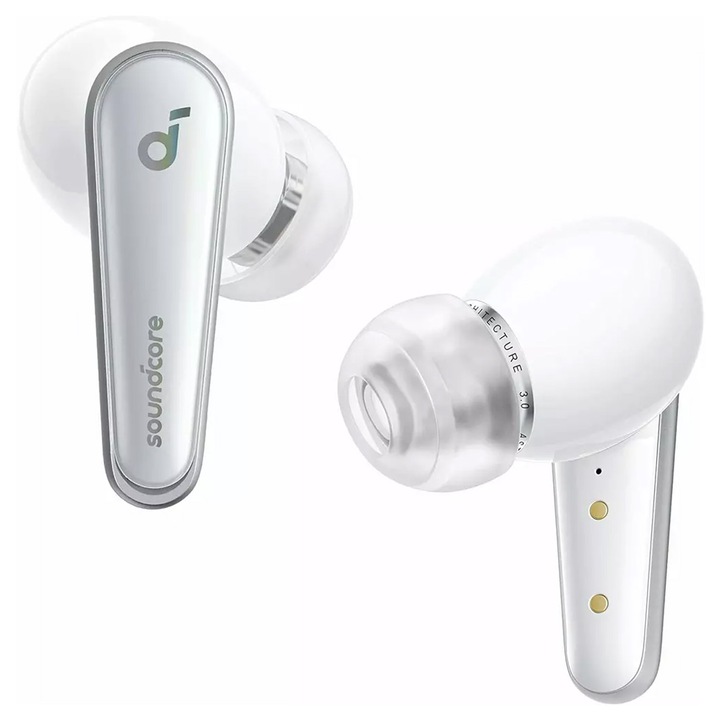 Слушалки In-Ear Anker Soundcore Liberty 4, True Wireless, AANC, Hi-Res, Spatial Audio, Heart Rate Sensor, Bluetooth, Бял