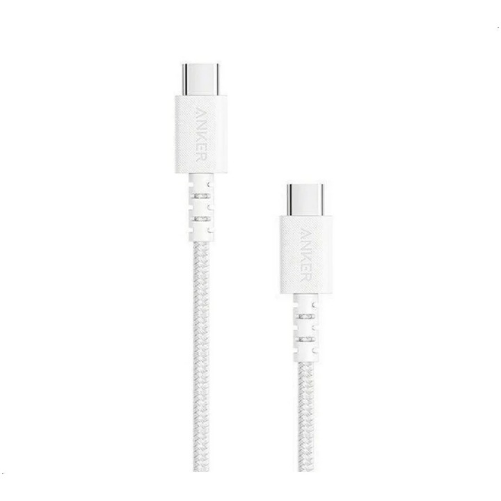 Cablu Anker PowerLine Select USB-C la USB-C 0.91 m, Alb