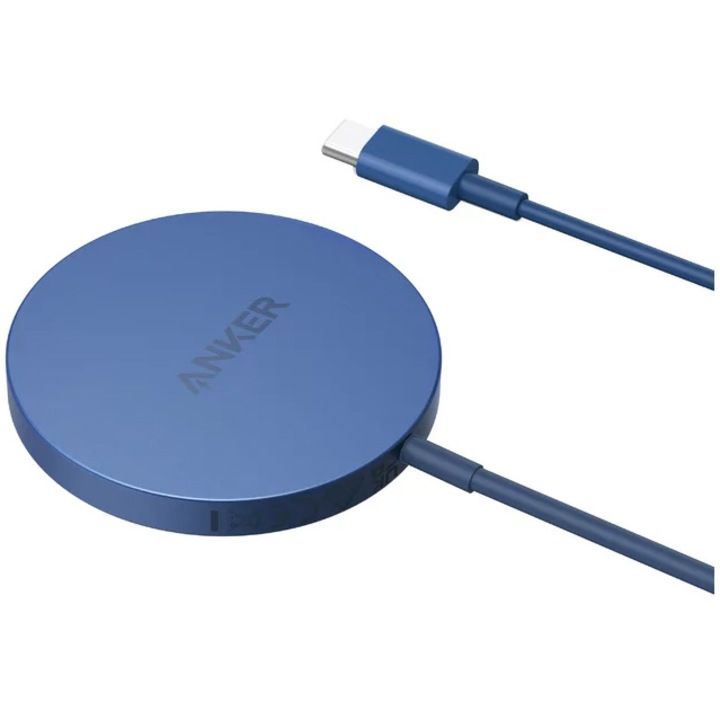 Incarcator wireless Anker PowerWave Select+ Magnetic Pad 7.5W, Albastru Navy