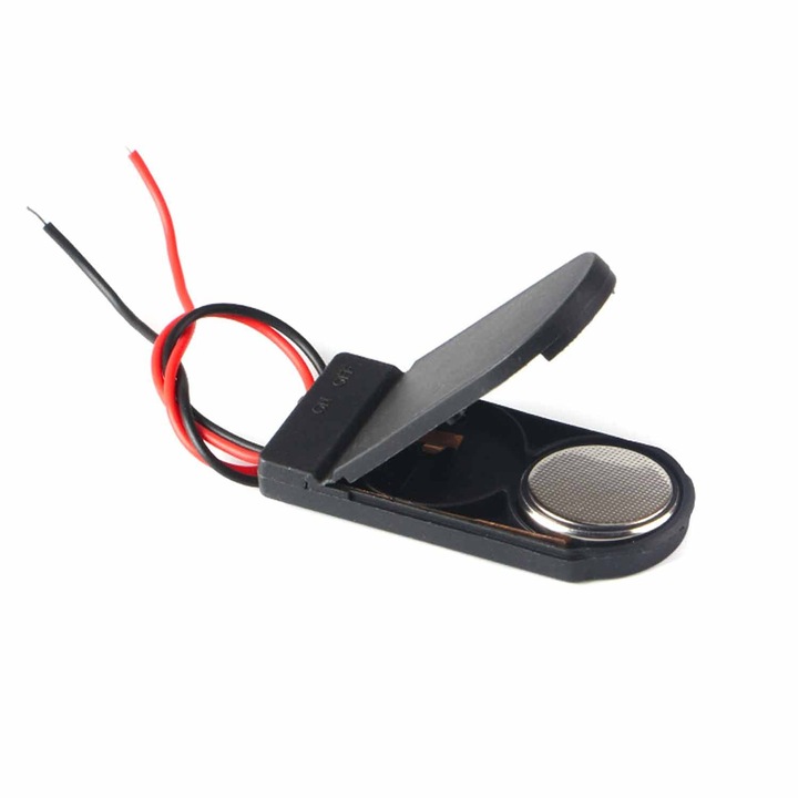 Carcasa pentru baterii, Elektorweb, 2 x CR2032, 6V, Negru