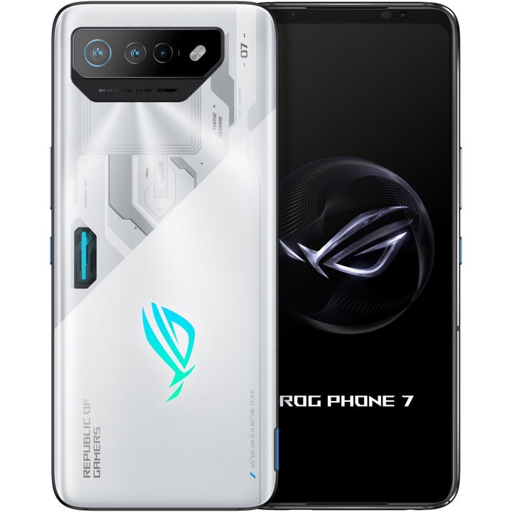 ASUS ROG Phone 7 mobiltelefon, Dual SIM, 16 GB RAM, 512 GB, 5G, fehér