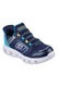 Skechers, Pantofi sport slip-on cu LED-uri Hypno Flash 2.0, Albastru marin, Albastru deschis, Argintiu, 35 EU