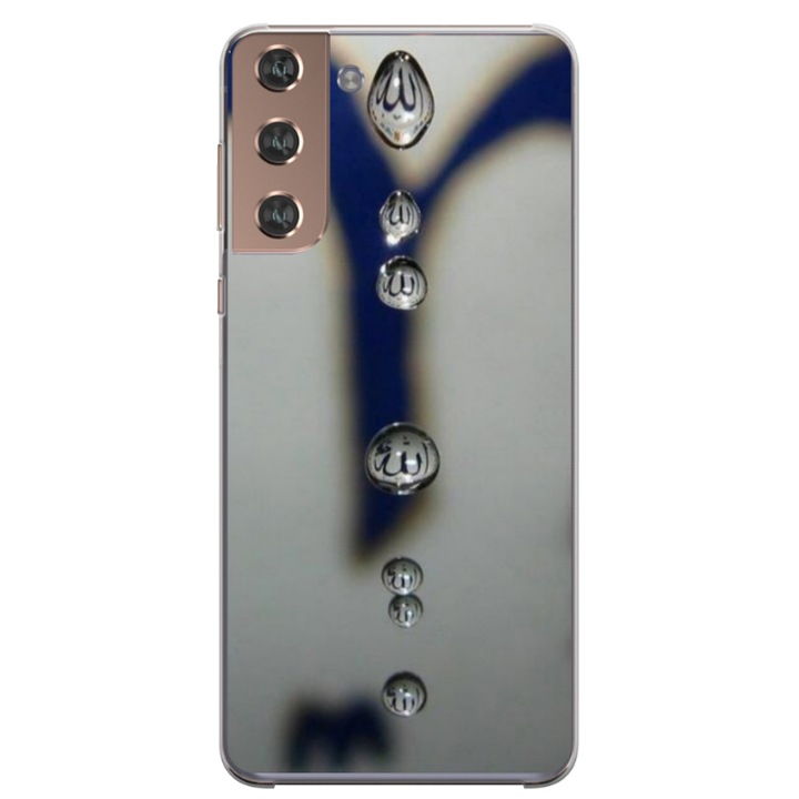 Husa personalizata HQPrint pentru Samsung Galaxy S22 Plus, model Droplets, multicolor, S1D1M0353