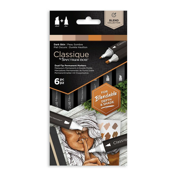 Двувърхи маркери Classique Spectrum Noir Dark Skin