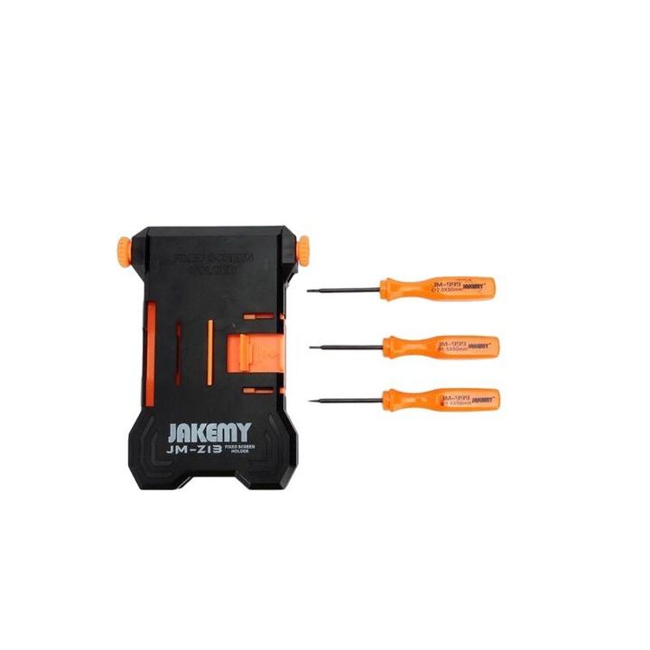 Szervizállvány készlet/3 csavarhúzó, Jakemy, 120°, 123 mm, narancs