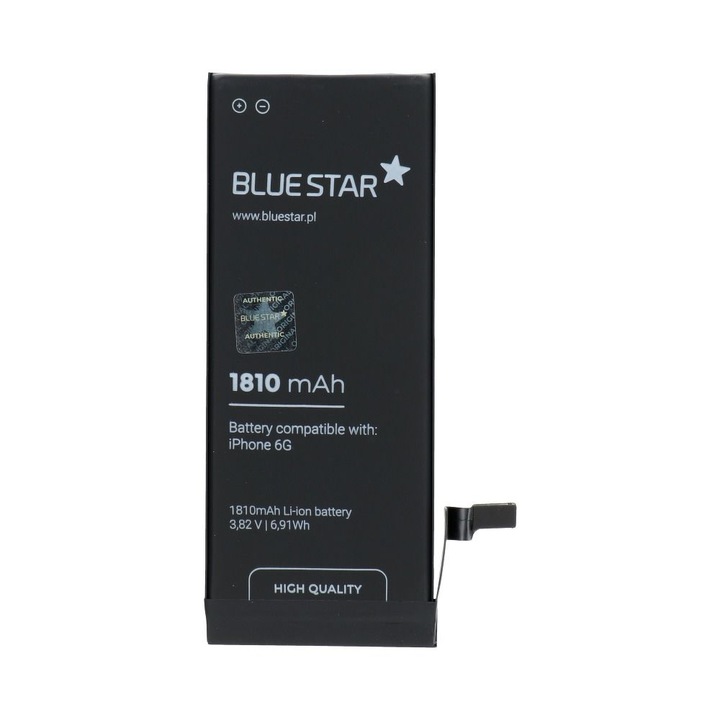 Bateroe pentru iPhone 6, Blue Star, 1810mAh, Li-Ion, Negru