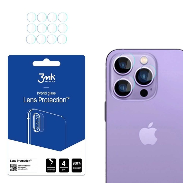 Протектори за камера 3mk Lens Protection™ за Apple iPhone 14 Pro, 14 Pro Max
