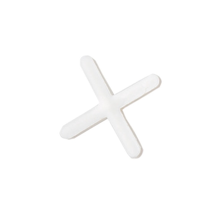 61360 Distantiere faianta, Mega, forma de cruce, 1,5 mm, 200 buc, Alb