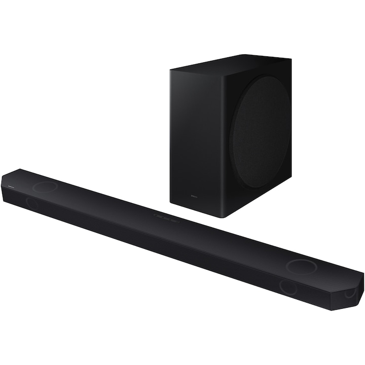 Soundbar Samsung HW-Q800D, 5.1.2, 360W, Bluetooth, Wi-Fi, Безжичен субуфер, Dolby Atmos, Черен