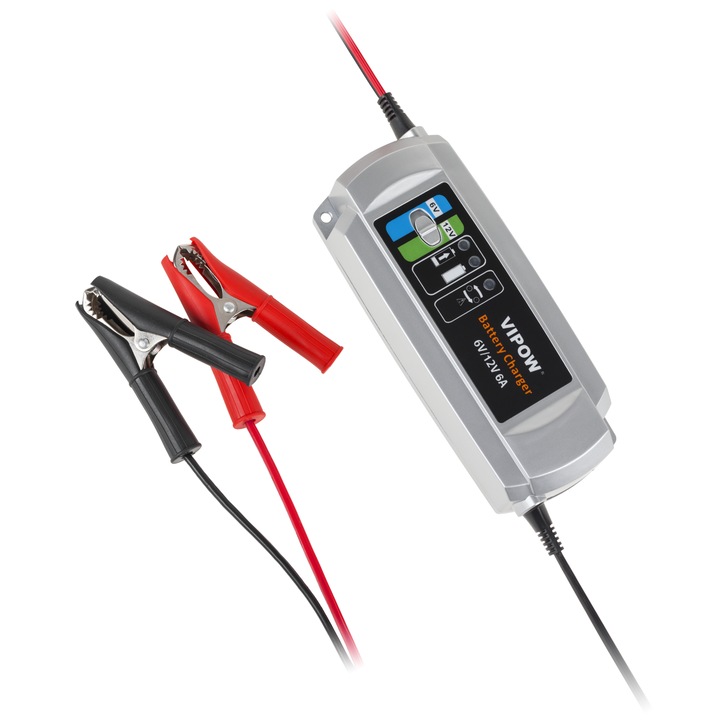 Incarcator pentru baterii, 6 V, Alb\Rosu