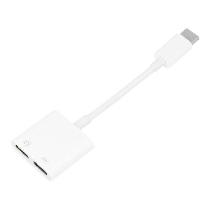 Adaptor de incarcare Tip C, USB-C, Alb