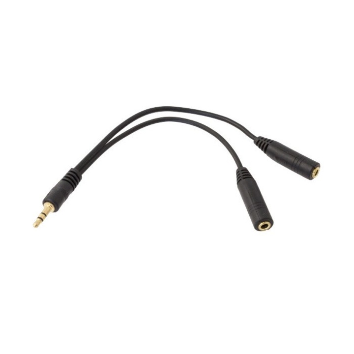 AK268 Splitter 3,5 mm-es jack - 2 x jack
