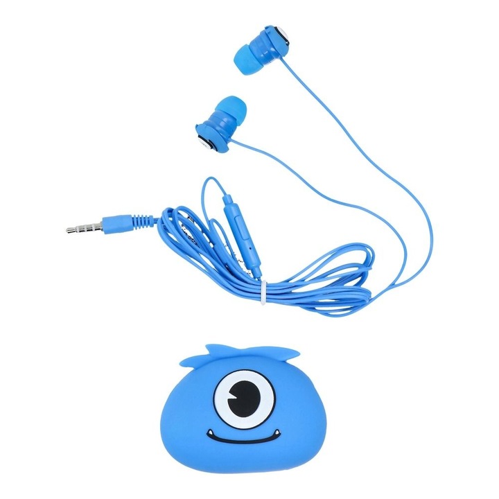 Casti audio, Model monstri, Mufa jack 3.5 mm, Albastru